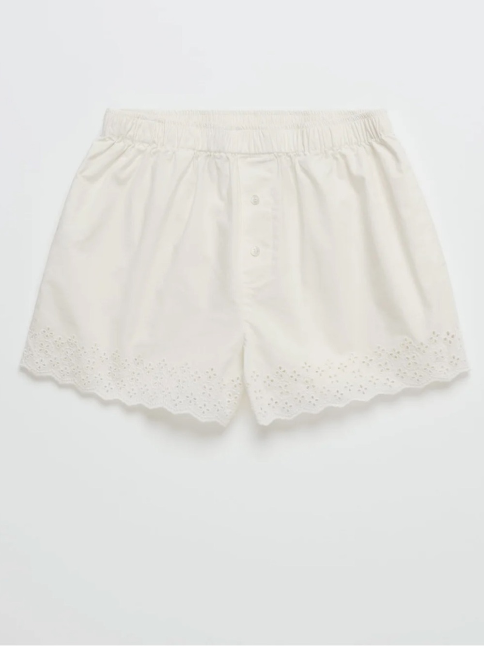 Madhappy Cream Eyelet Boxer Scallop Hem Shorts Size Medium
